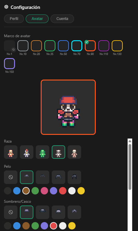 Avatar customization and unlockable frames in Playloggr